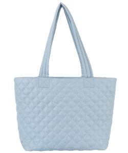 Quilted Puffy Tote Bag JYE-0503 DUSTY BLUE